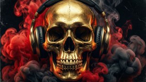 Gold Skull Headphones