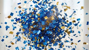 Gold Sparkle Confetti Burst