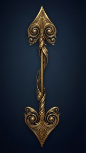 Gold Swirl Arrow