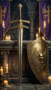 Gold Sword and Shield