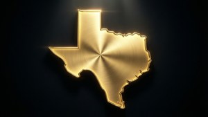 Gold Texas Silhouette