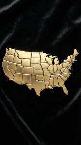 Gold US Map