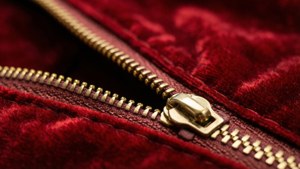 Gold Zipper on Velvet