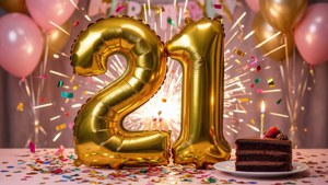 Golden 21 Balloon Celebration