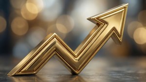 Golden 3D Arrow