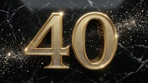 Golden 40 on Marble