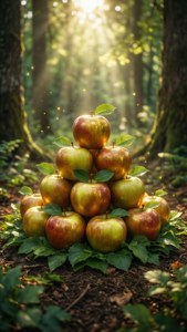 Golden Apples in Forest