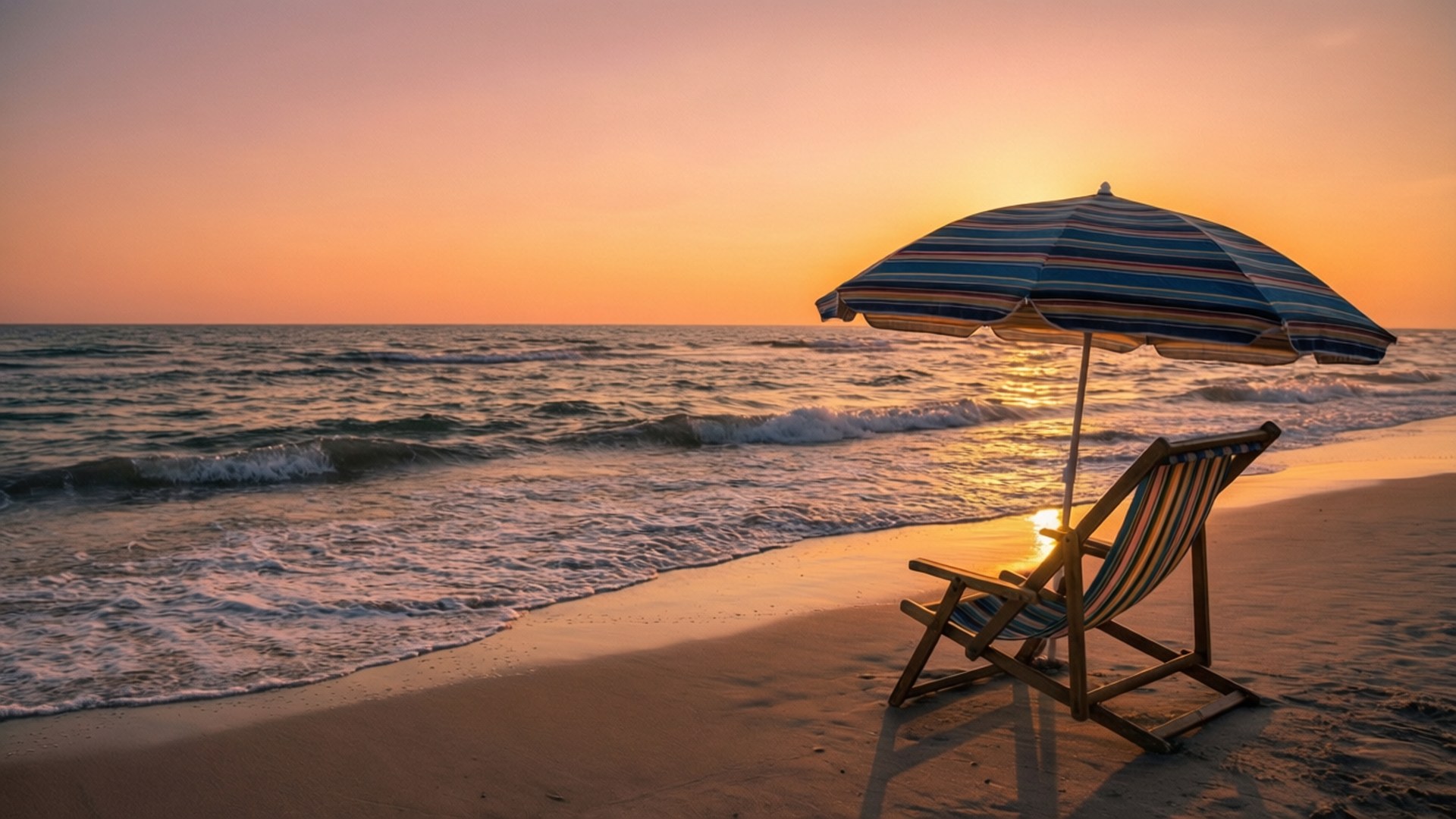Golden Beach Serenity by Wallpapers.art Studio