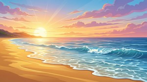 Golden Beach Sunset