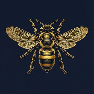 Golden Bee Emblem