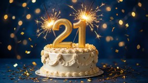 Golden Birthday Cake Sparklers