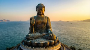 Golden Buddha at Sunset