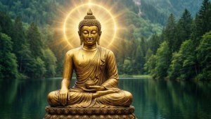 Golden Buddha in Nature