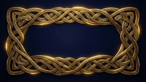 Golden Celtic Knot Border