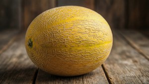 Golden Crenshaw Melon Close-Up