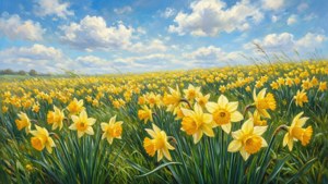 Golden Daffodil Field