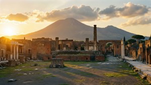 Golden Dawn Over Pompeii
