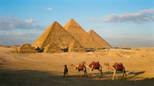 Golden Dawn Over Pyramids