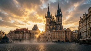 Golden Dawn Over Tyn Church