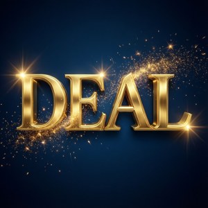 Golden Deal Text Sparkle