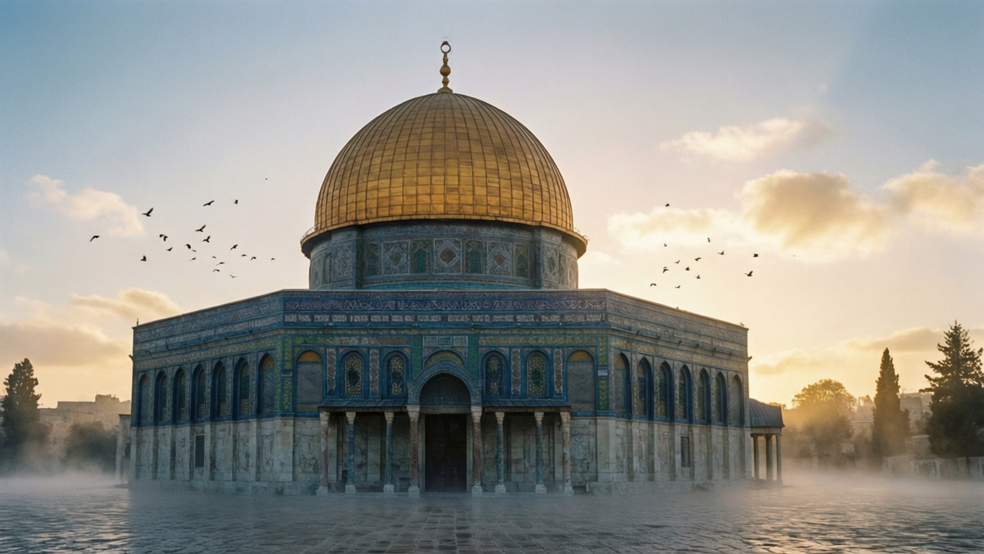 Golden Dome Sunrise by Wallpapers.art Studio