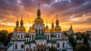 Golden Domes at Dusk