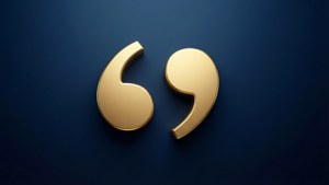 Golden Elegance Quotation Marks