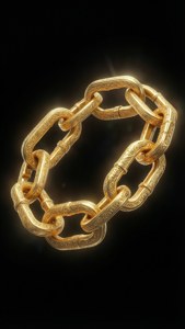 Golden Engraved Shackles