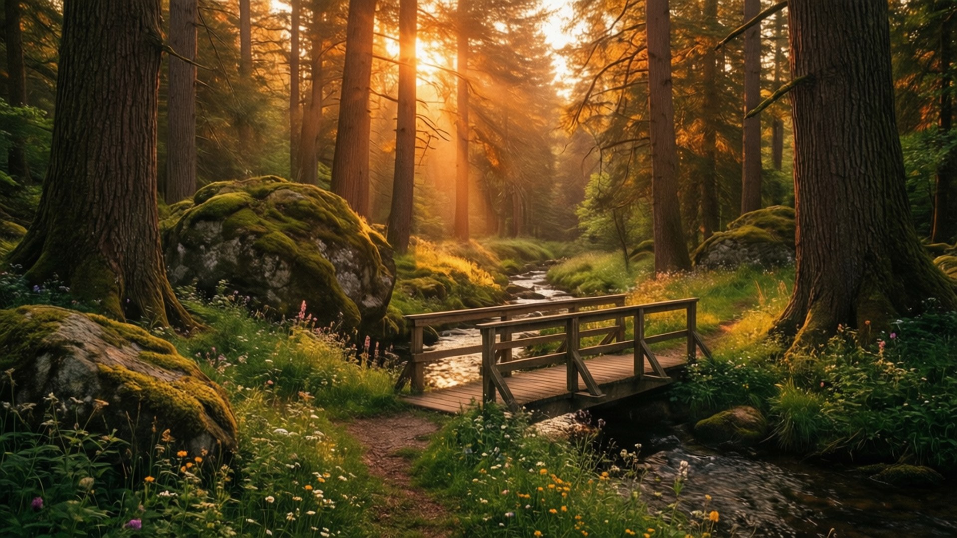 Golden Everdell Glade by Wallpapers.art Studio