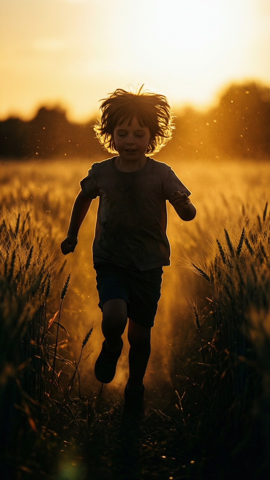 Golden Field Runner by Wallpapers.art Studio