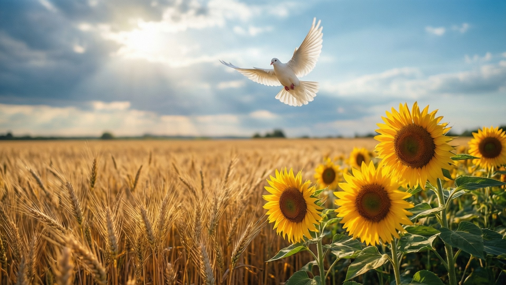 Golden Fields of Hope by Wallpapers.art Studio