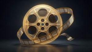 Golden Film Reel Icon