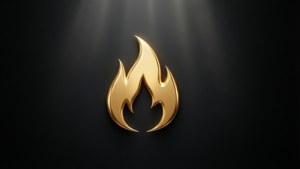 Golden Flame Emoji