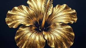 Golden Foil Hibiscus