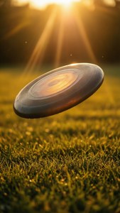 Golden Frisbee Flight