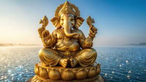 Golden Ganesha at Dawn
