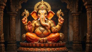 Golden Ganesha Statue