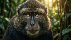 Golden Gaze Macaque