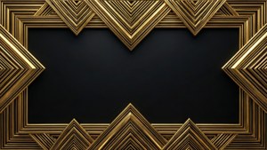 Golden Geometric Border