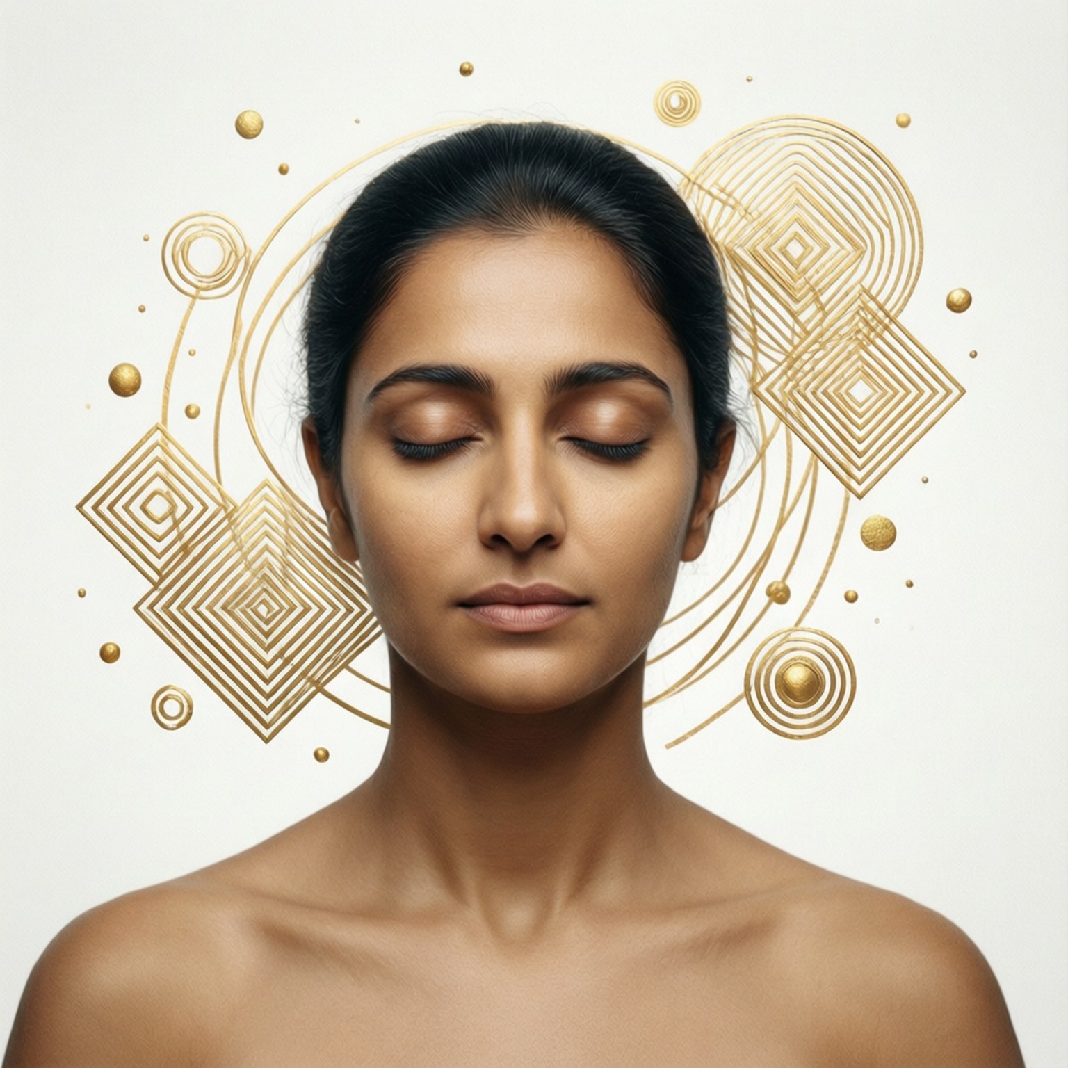 Golden Geometry by Wallpapers.art Studio