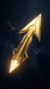 Golden Glowing Arrow