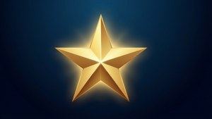 Golden Glowing Star