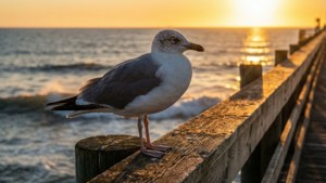 Golden Gull at Dusk