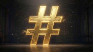 Golden Hashtag Glow