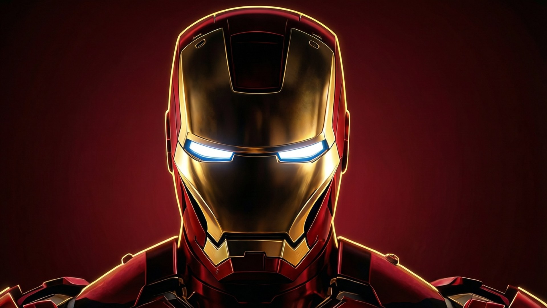 Golden Helmet Outline by Wallpapers.art Studio