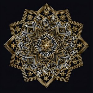 Golden Hexagon Mandala