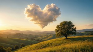Golden Hills Heart Cloud