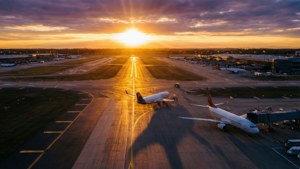 Golden Hour Airport Aerial