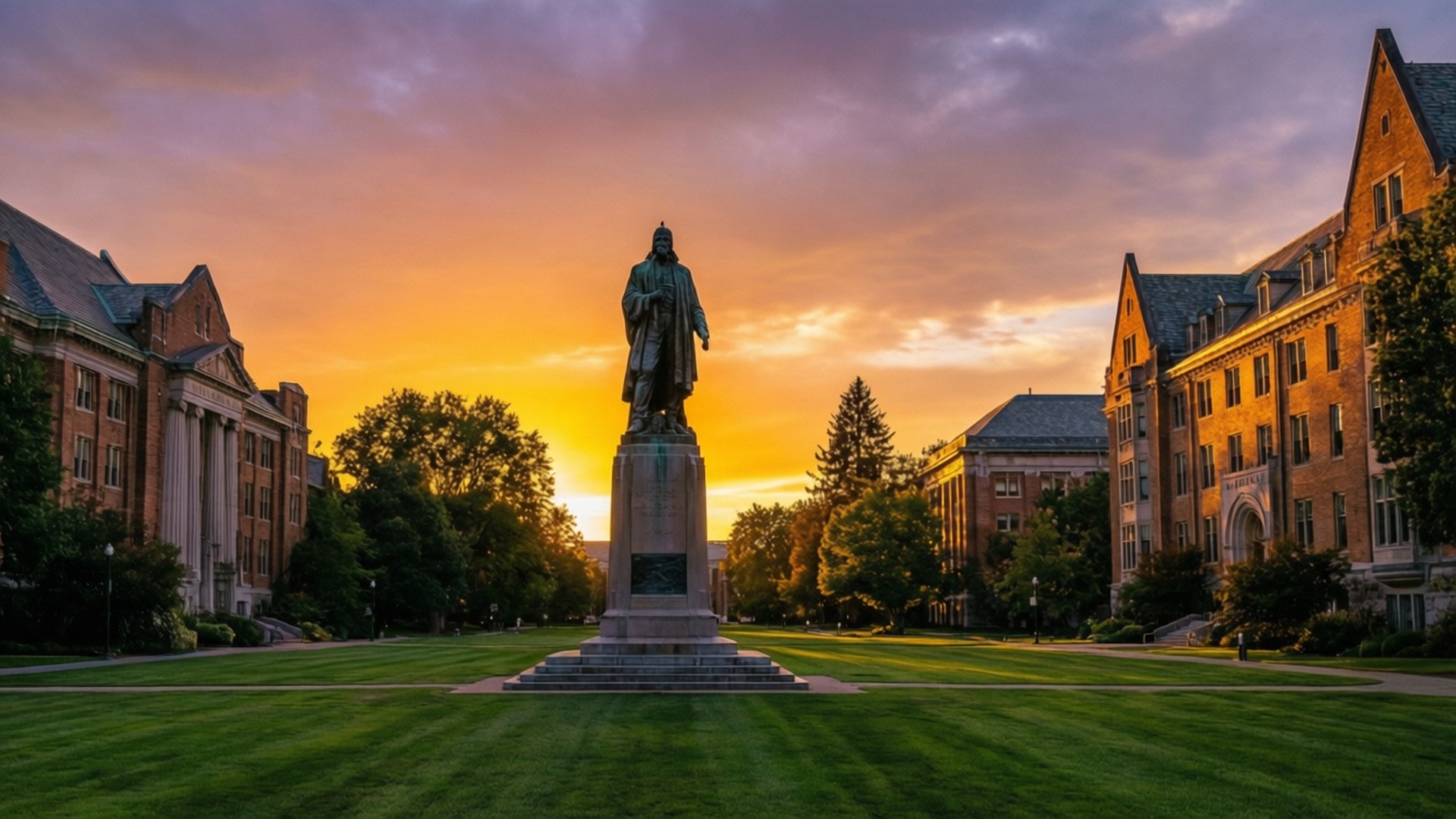 Golden Hour at Memorial Quad by Wallpapers.art Studio