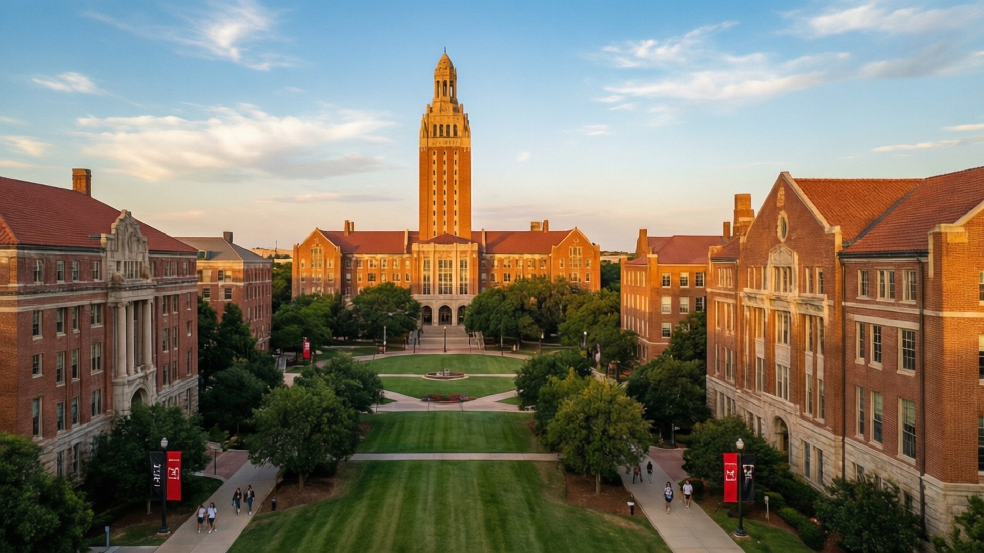 Golden Hour Campus Vista by Wallpapers.art Studio